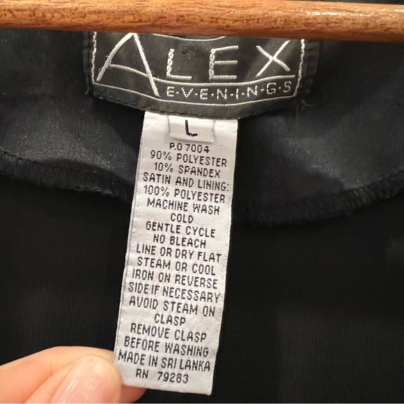 Vintage Black Velvet Alex Evenings 3 Piece Set Size M/L Blazer Tank Pants Y2K - Picture 8 of 16